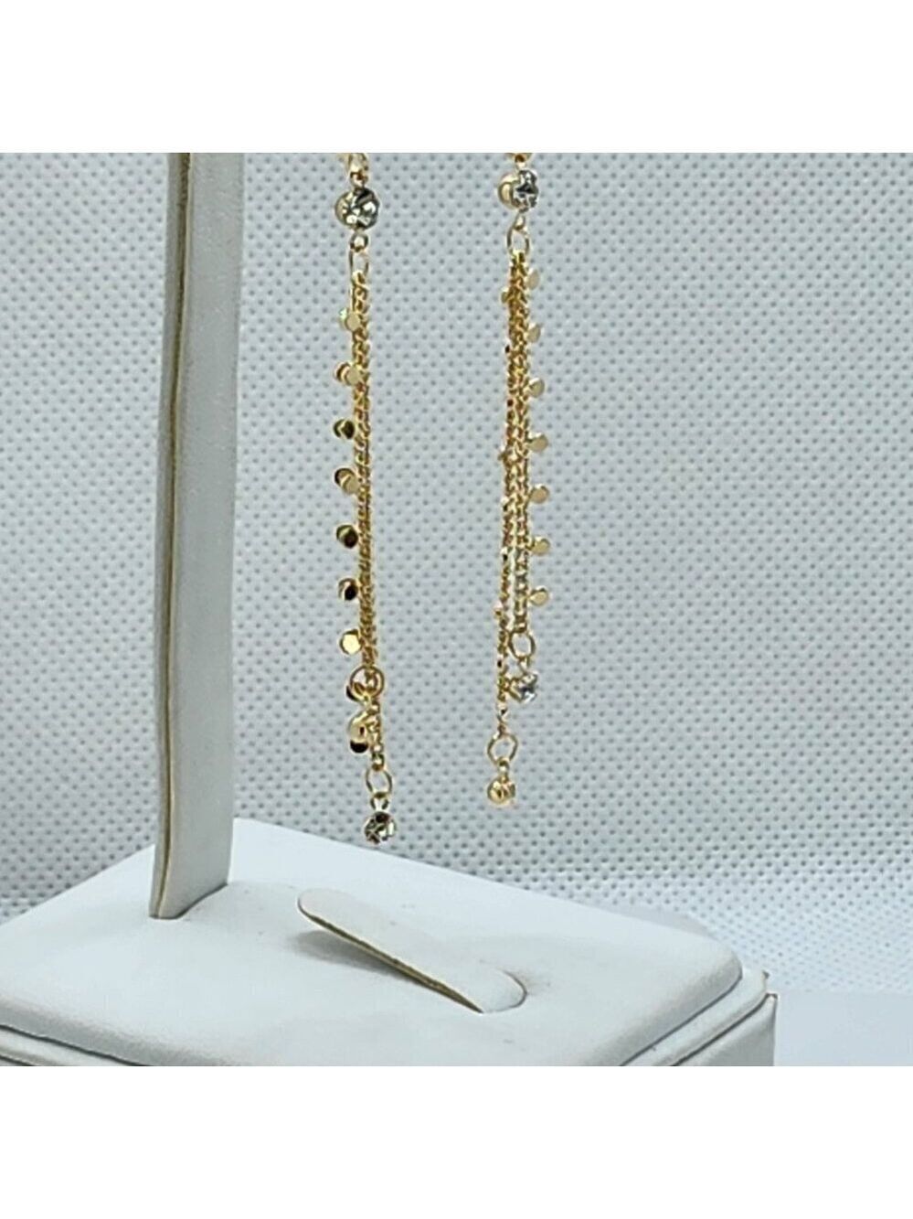Brand New Brazilian 18k Gold Filled Beaded Gemstone Earrings - Picture 5 of 5